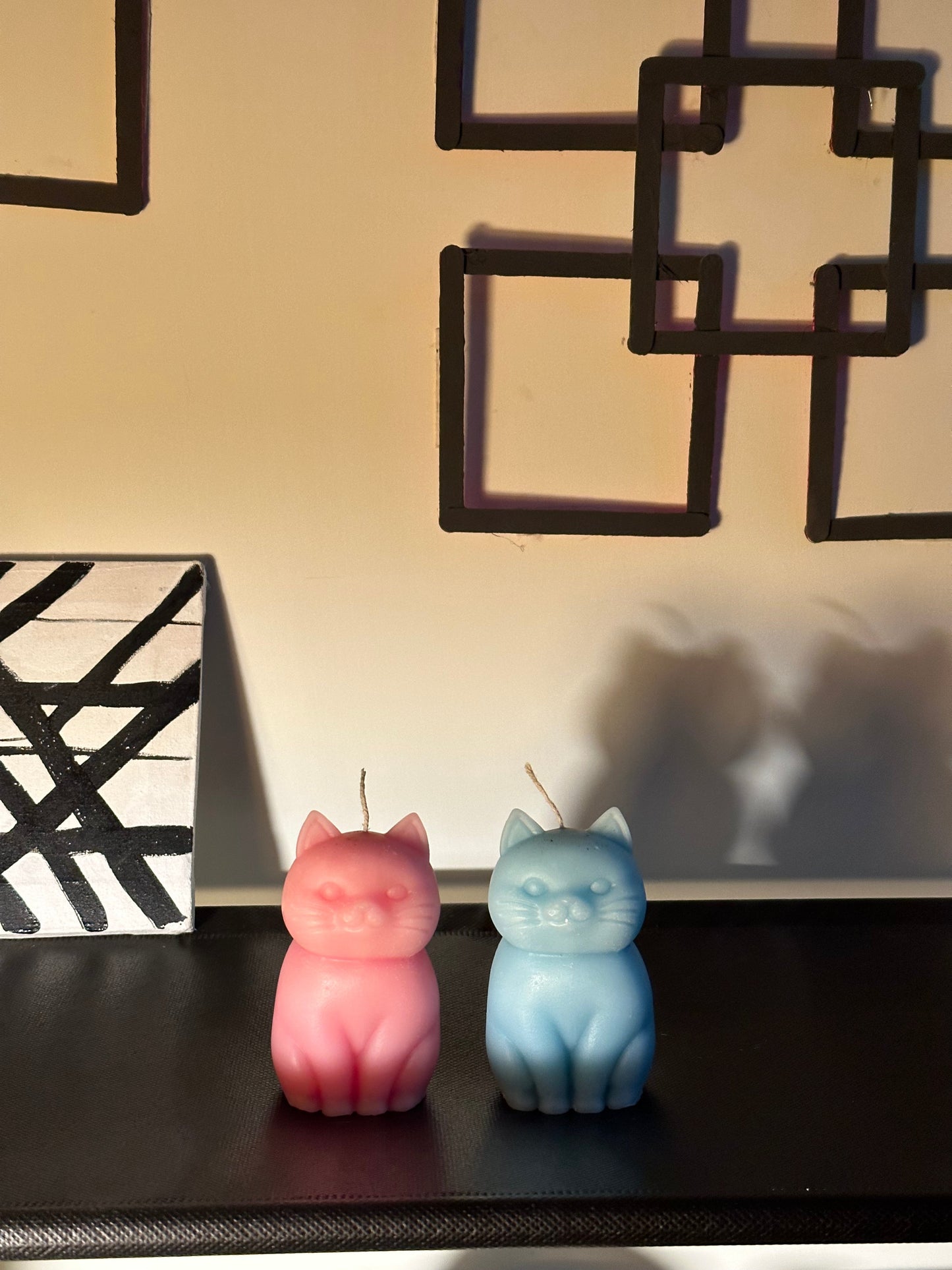 puffy cat candle