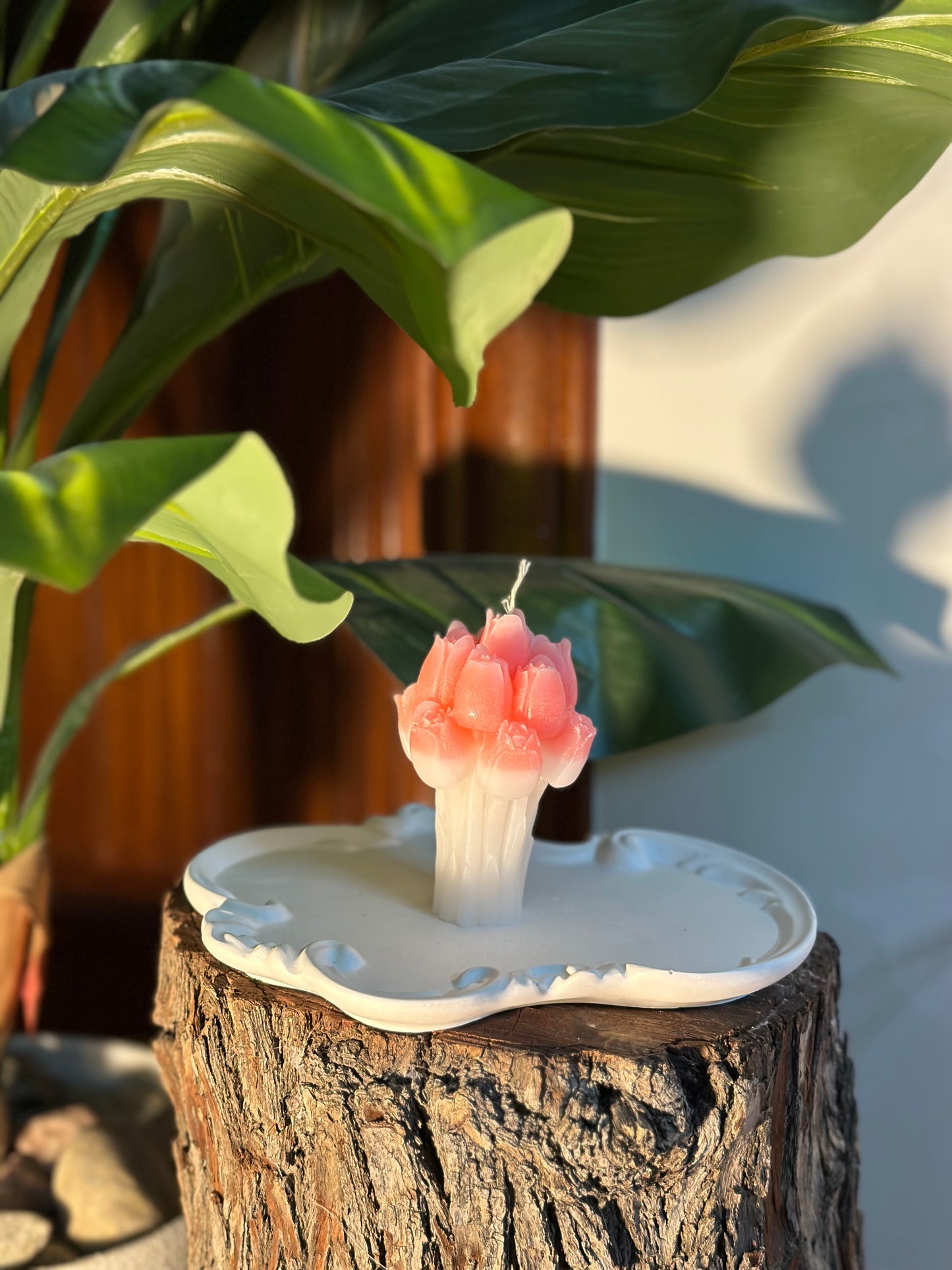 tulip bouquet candle