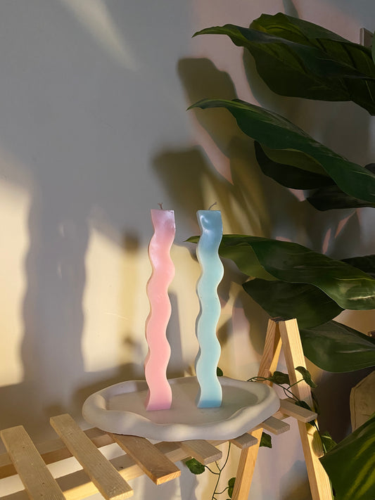 wavy long candle