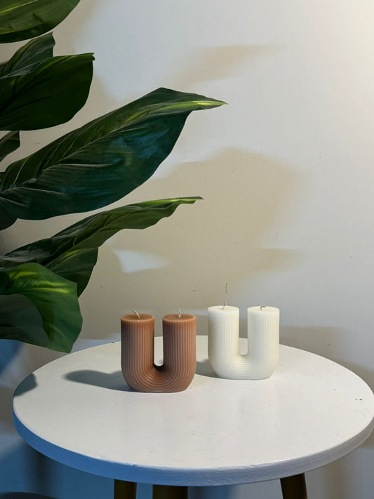 U-shaped candle